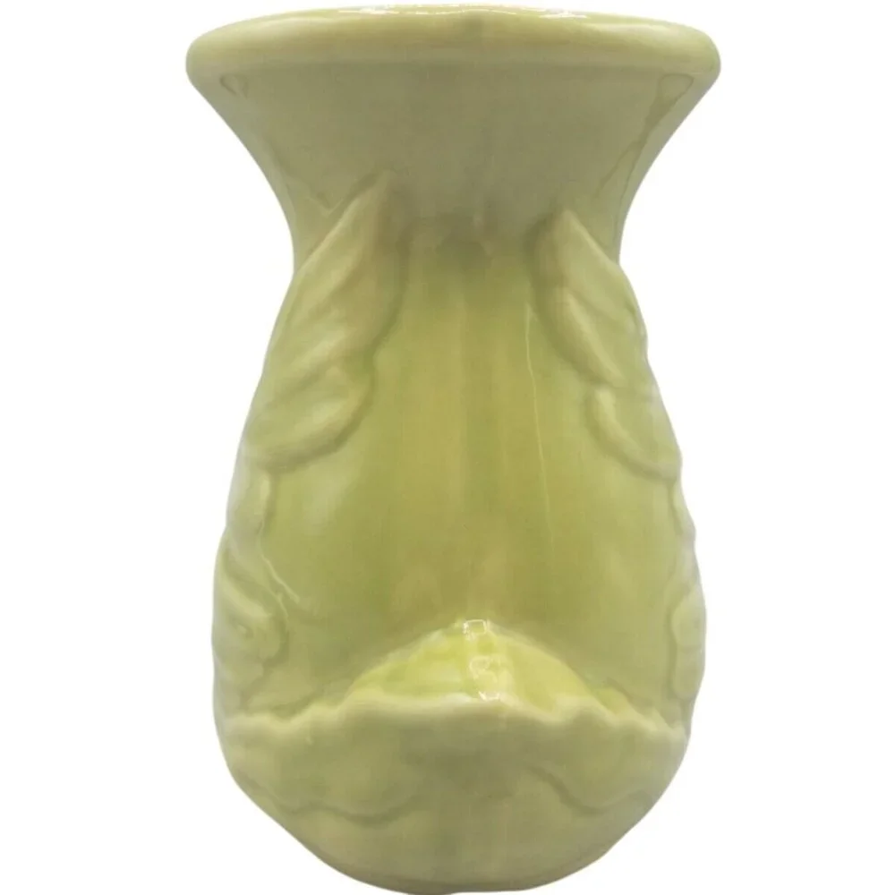 Shawnee Swan Vase Olive Green Art Pottery 6